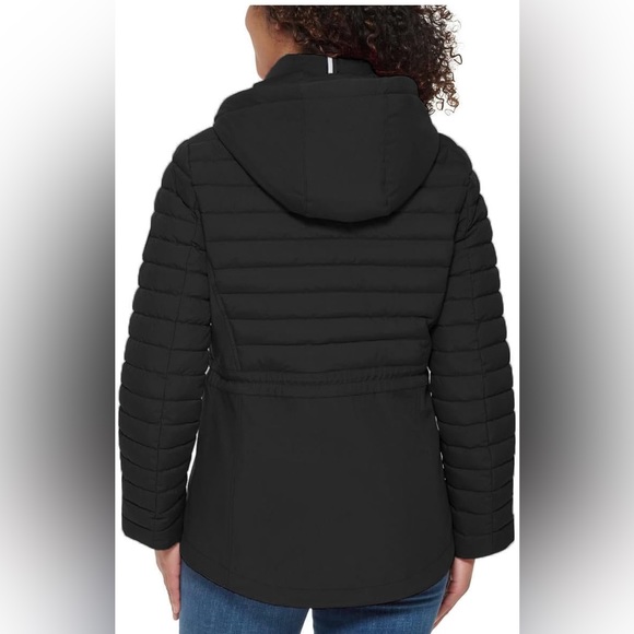 Tommy Hilfiger Puffer Jacket Black Size Medium - Picture 3 of 8